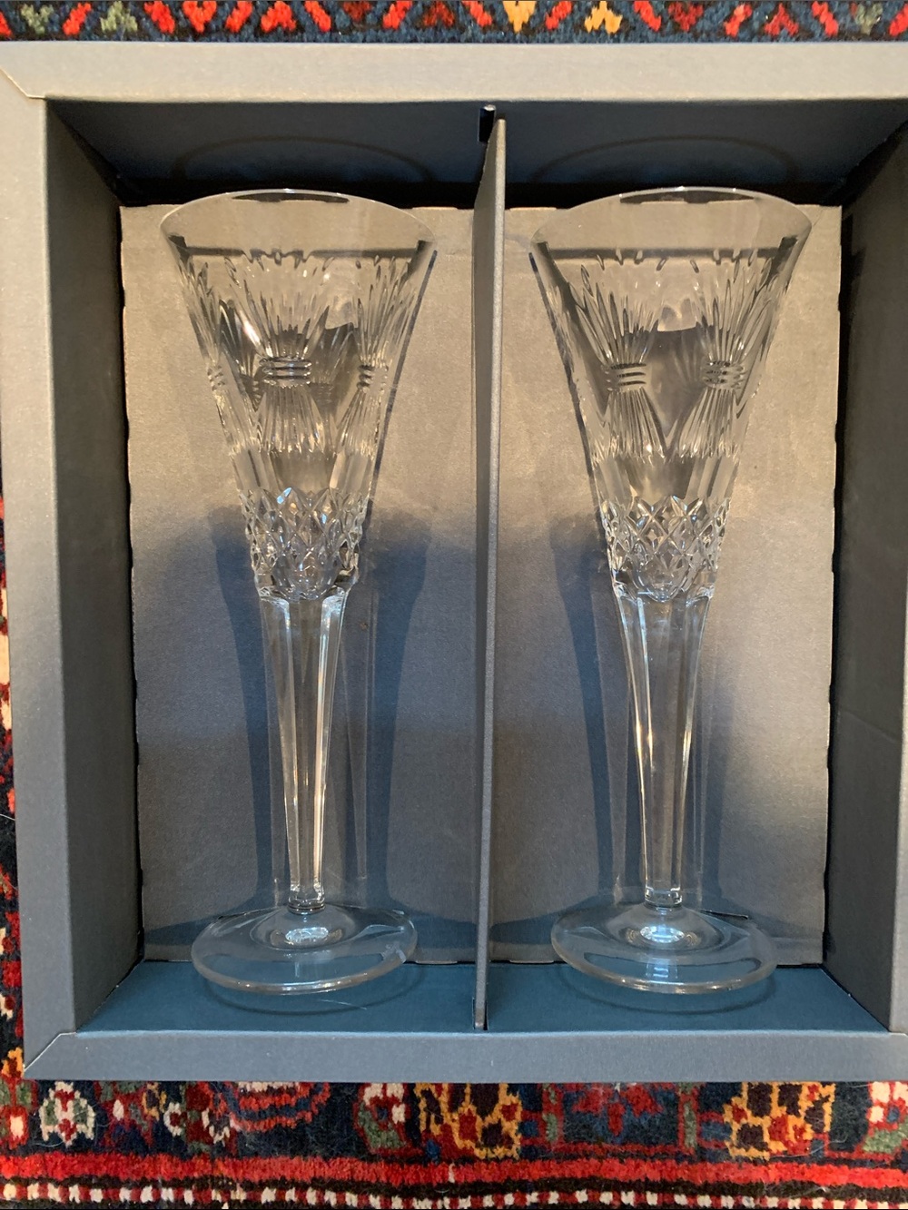 Crystal Toasting Flutes in Clear - Elegant Home Accents, Waterford